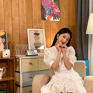 마쥬 maje 아일렛 퍼프 원피스 38