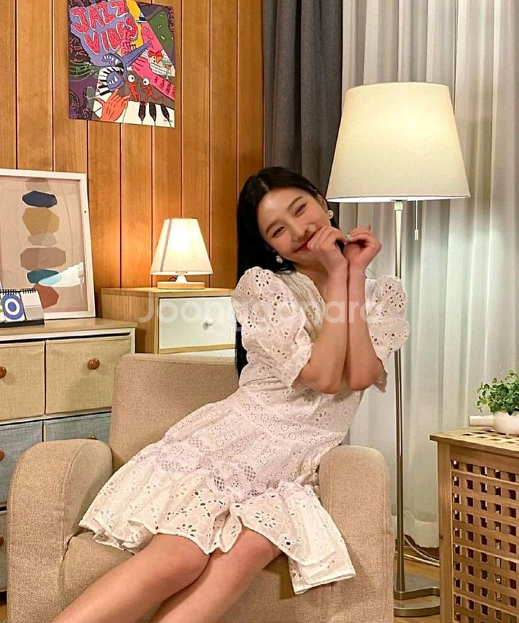 마쥬 maje 아일렛 퍼프 원피스 38--1