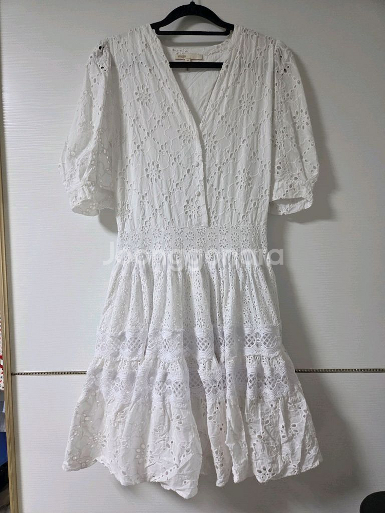 마쥬 maje 아일렛 퍼프 원피스 38--4