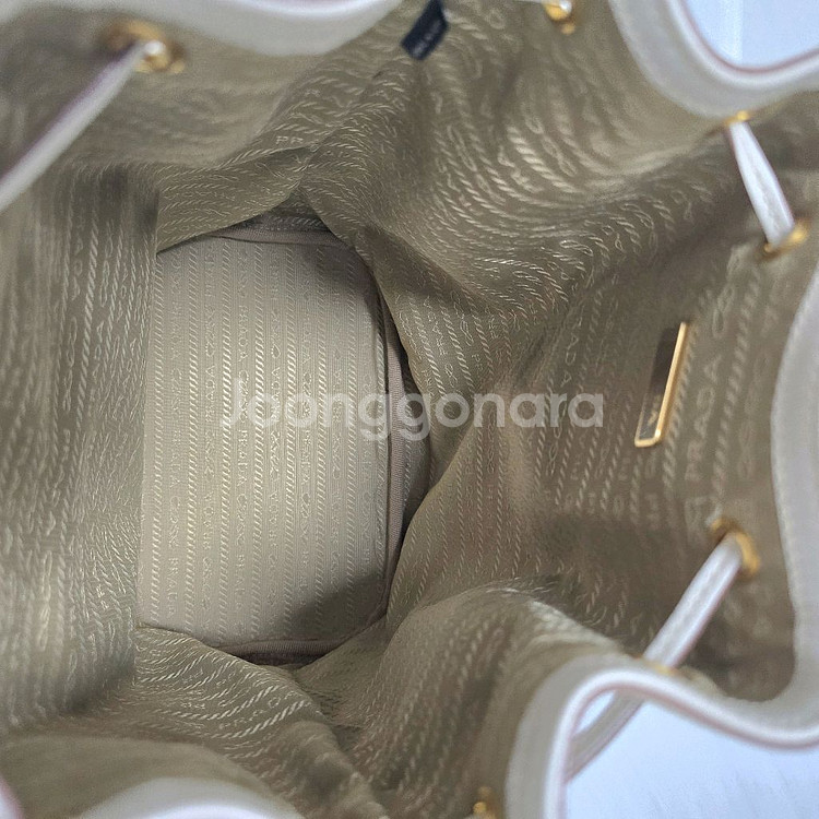 프라다 자카드 라지 버킷백 1BH097 정품--3