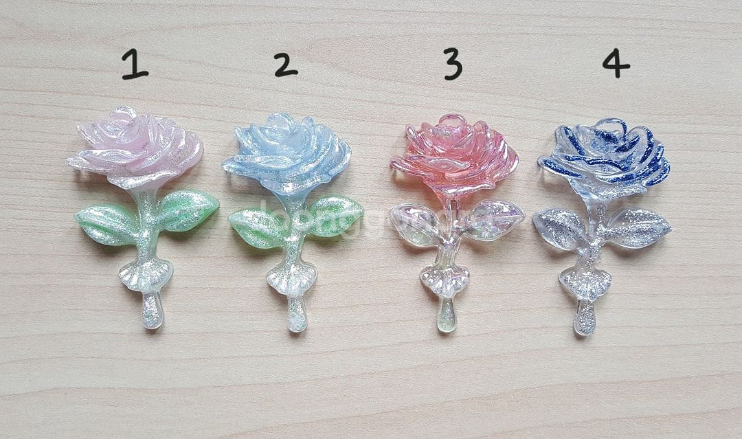 야광 줄기 장미 파츠 데코덴--0