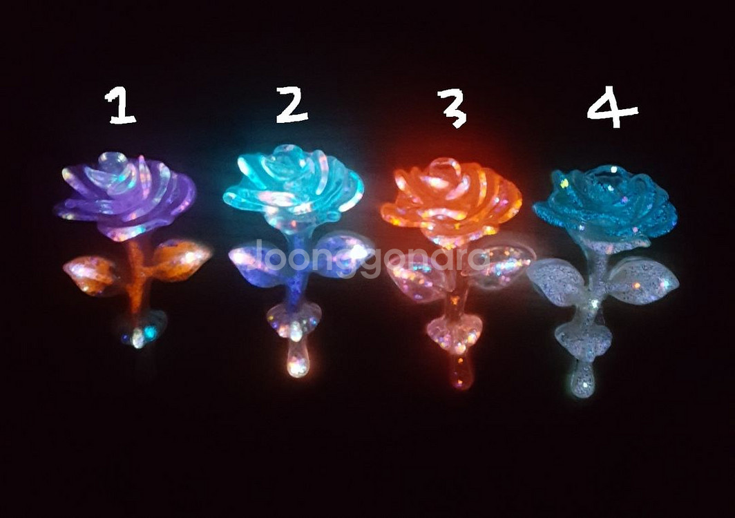 야광 줄기 장미 파츠 데코덴--1