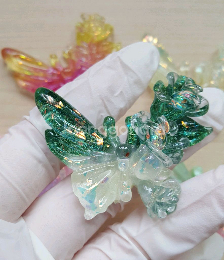 야광 꽃 나비 파츠 데코덴 키링 마그넷--6