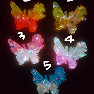 야광 꽃 나비 파츠 데코덴 키링 마그넷