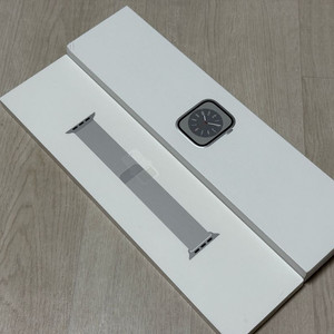 애플워치8 스테인리스 41mm 실버 밀레니즈루프 정품