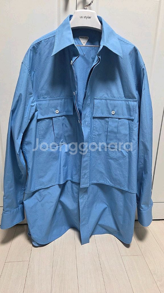 보테가베네타 24SS 더블레이어 코튼셔츠 50 사이즈--0