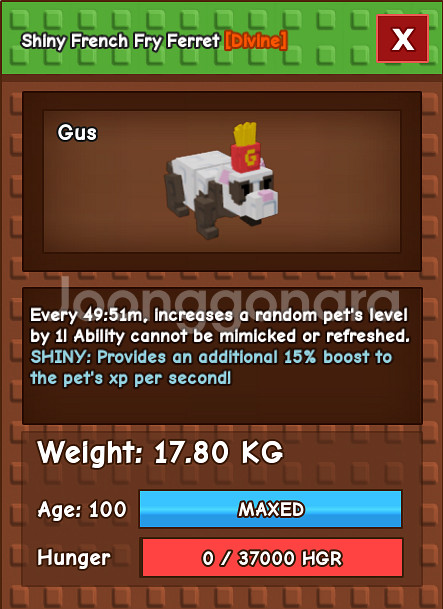 50분마다 펫 레벨 1올려주는 100레벨 페럿 판매--0