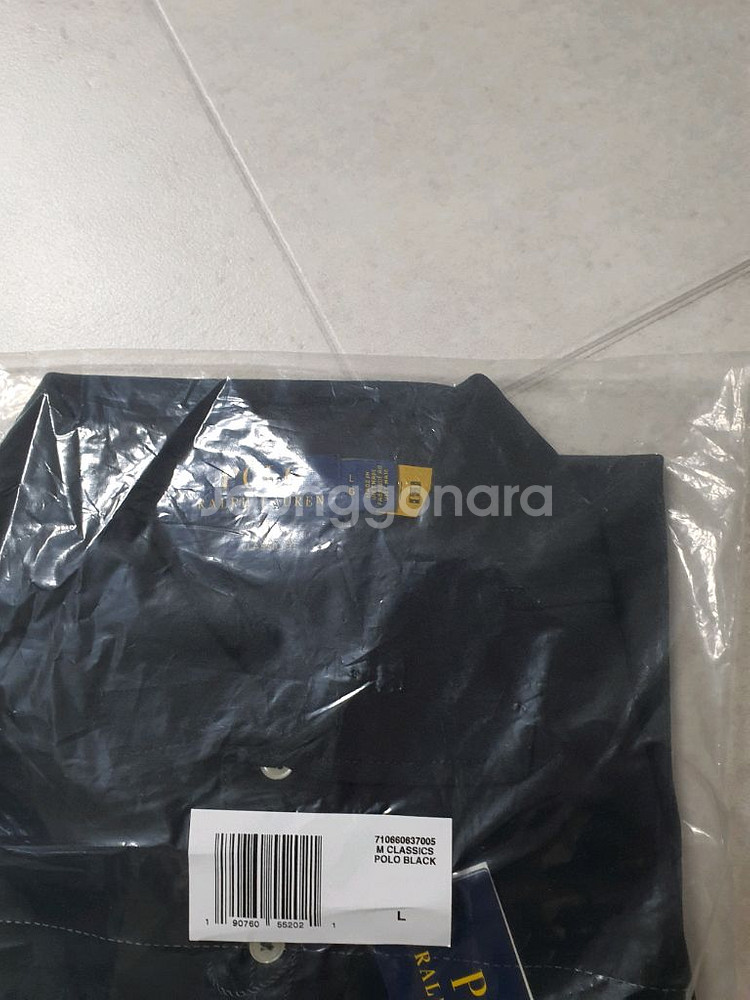 [새상품] 폴로 남성 블랙 반팔 폴로티_L(105)--4
