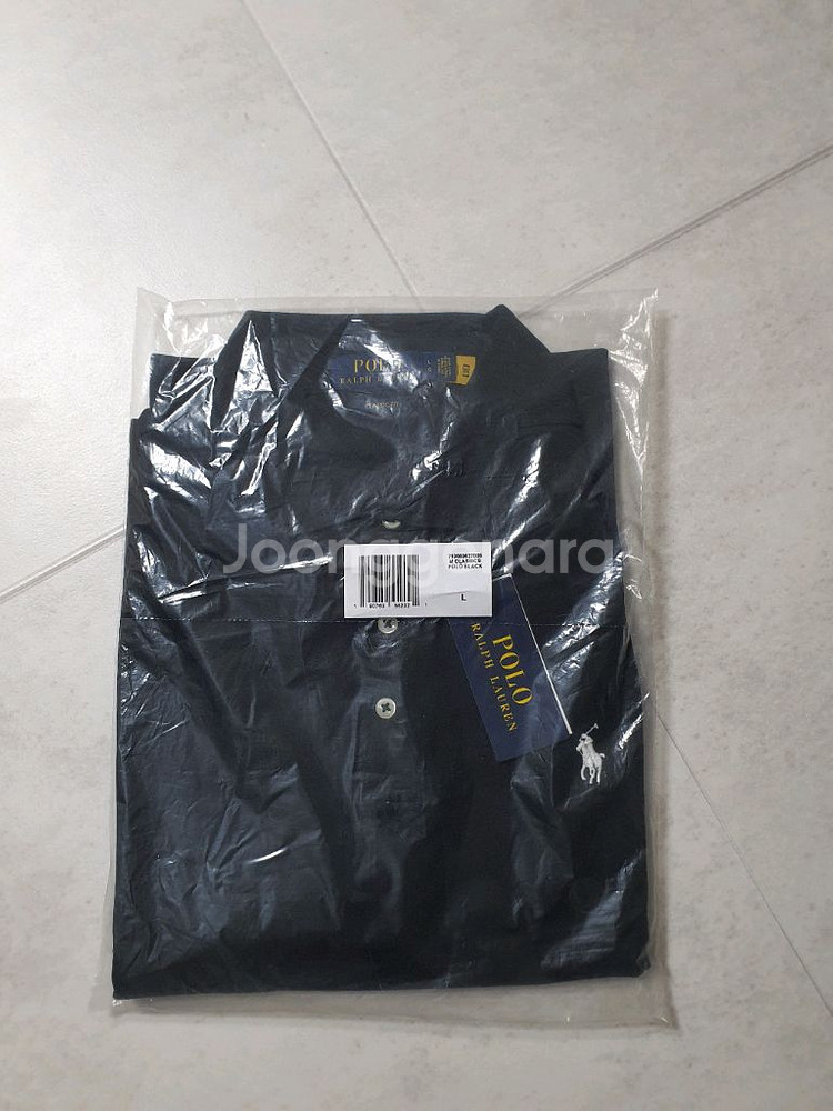 [새상품] 폴로 남성 블랙 반팔 폴로티_L(105)--3