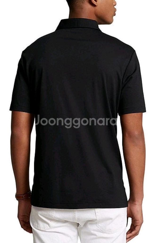 [새상품] 폴로 남성 블랙 반팔 폴로티_L(105)--2