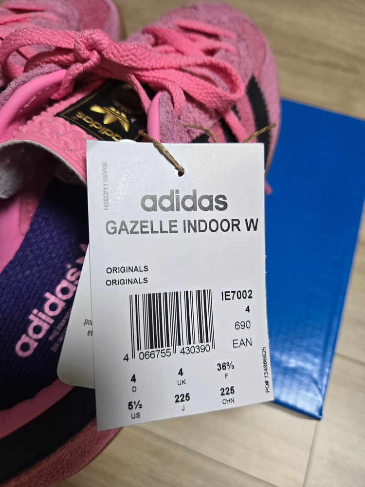 아디다스 가젤 인도어 핑크 225-230--3