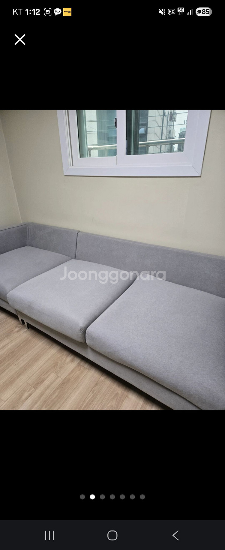 까사미아 패브릭 3-4인용 쇼파+한일카페트 극세사 쇼파--1