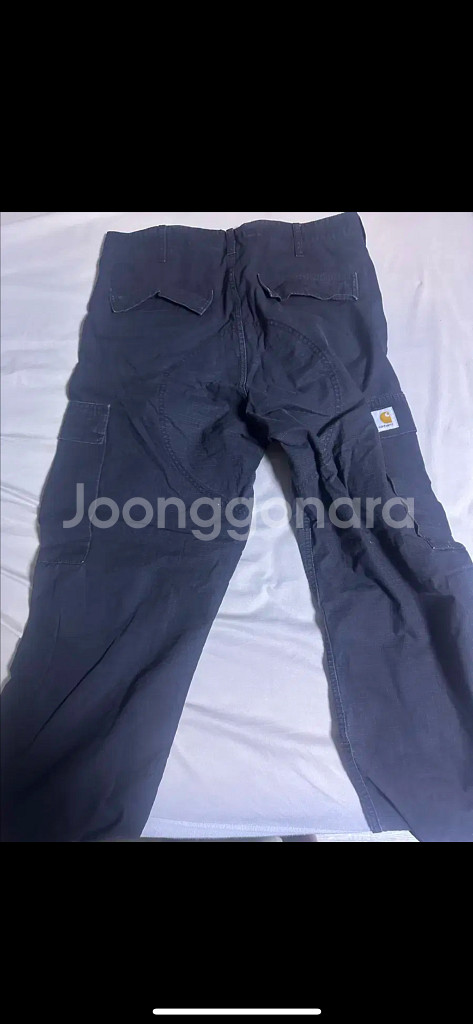 (34) 칼하트WIP 레귤러 카고팬츠 콜롬비아 블랙--3