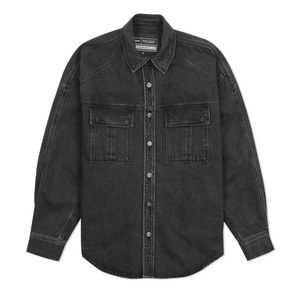 러기드하우스 빅사이즈 오버사이즈 흑청 자켓 셔켓 오버핏