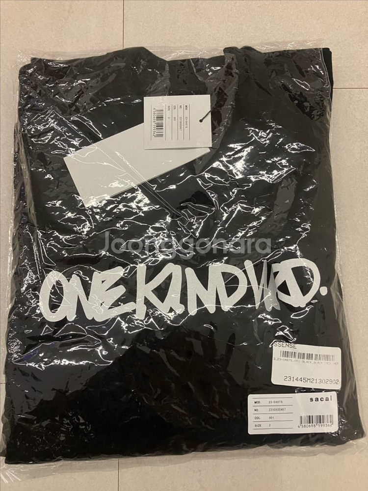 사카이 / X HAZE 원카인드 긴팔티셔츠 블랙 / 3--5
