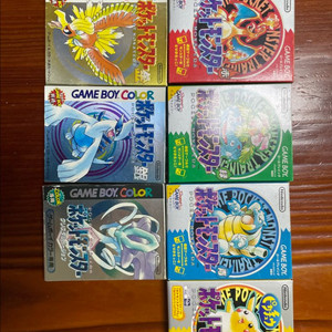포켓몬스터 GB GBA 적녹청황금은크 루비 사파이어