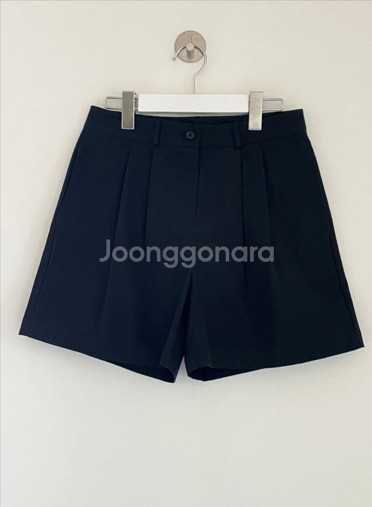 모이블레 핀턱 반바지 네이비 S--3