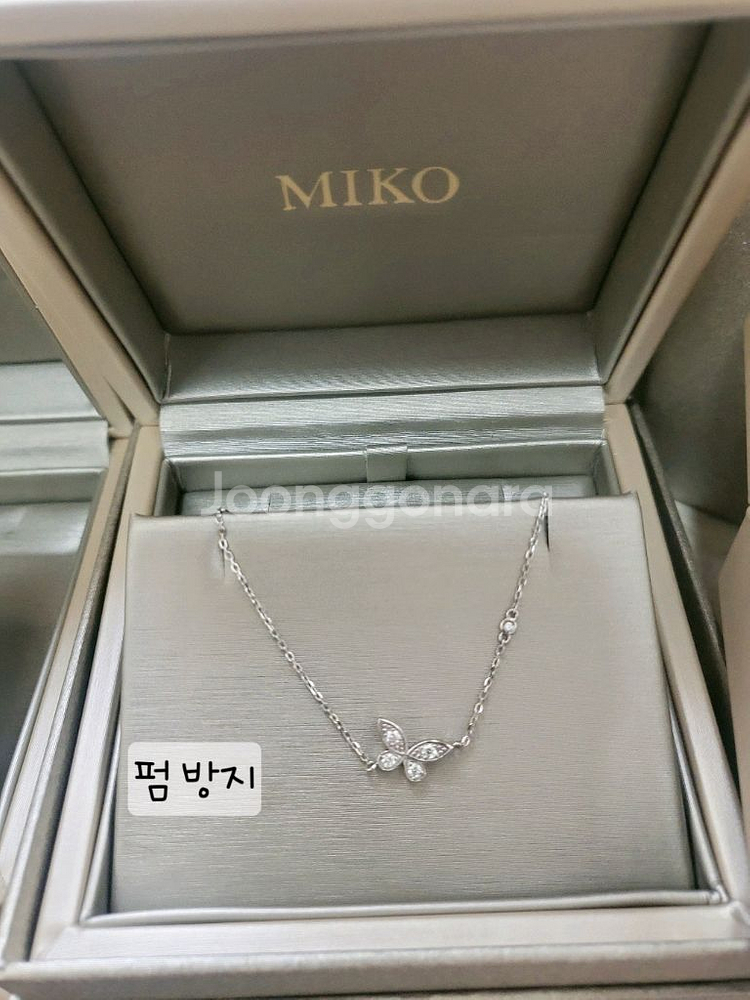 미꼬 MIKO 모르포 다이아몬드 파베 M목걸이--2