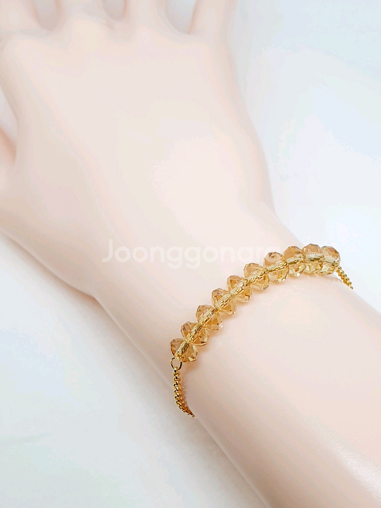 샴페인 크리스탈 팔찌--1