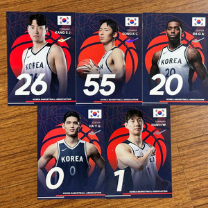 남자농구 국가대표 선수단 포토카드 판매합니다