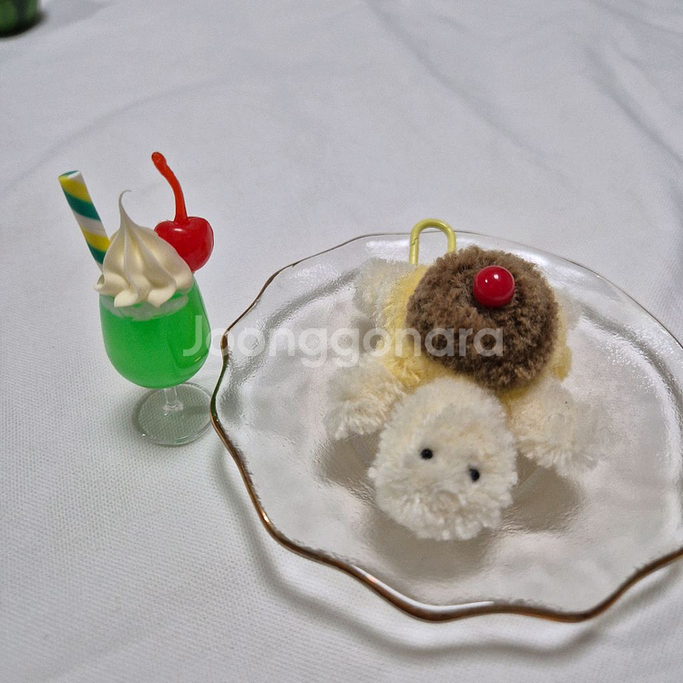 메론소다 , 파피묭 거북이 푸딩 가챠 키링--0