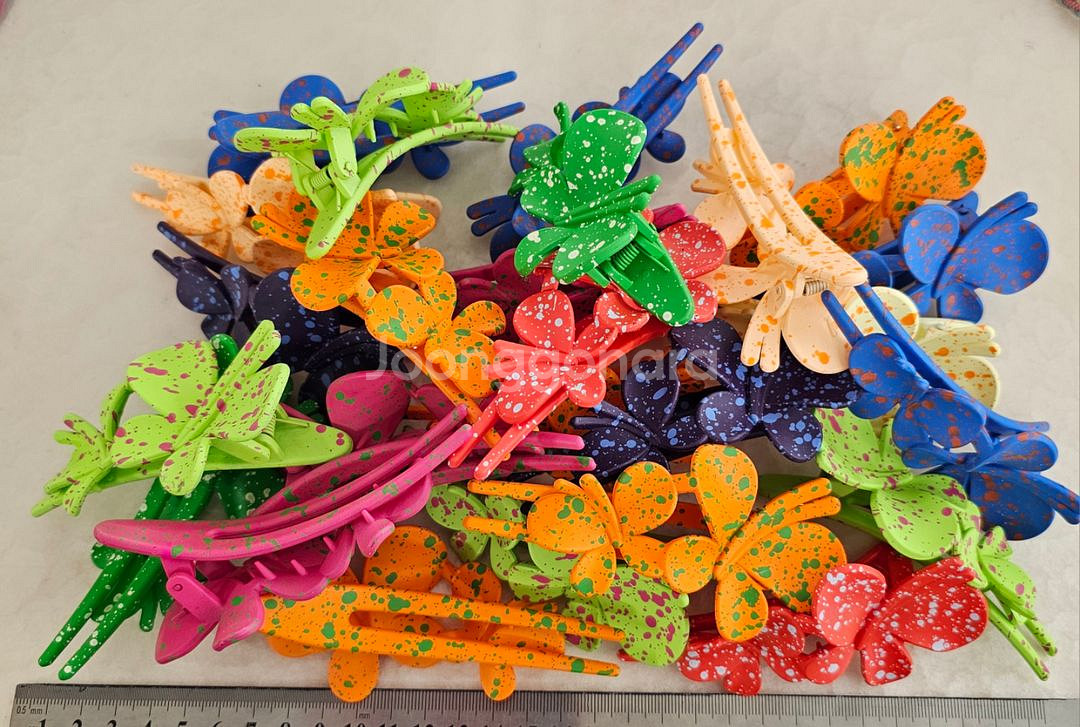 점박이 나비집게핀 9색 25개 일괄--0