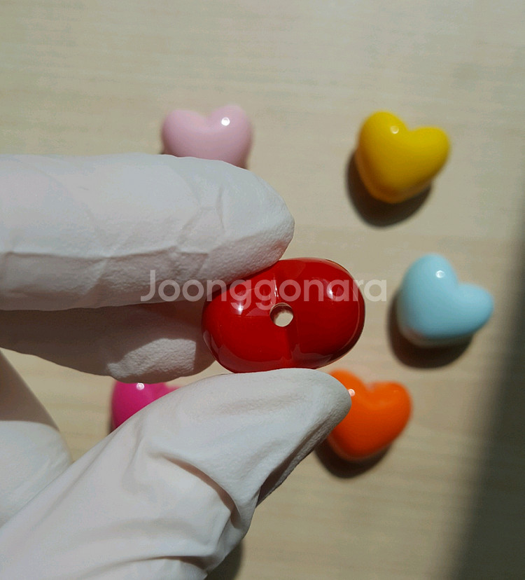 하트 비즈 (새상품)--1