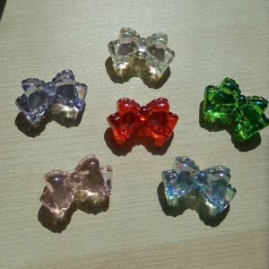 투명 유리 리본 비즈 (새상품)