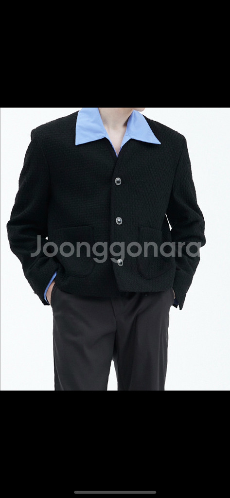 라멀마메종 트위드 자켓 블랙 M사이즈 팝니다--4