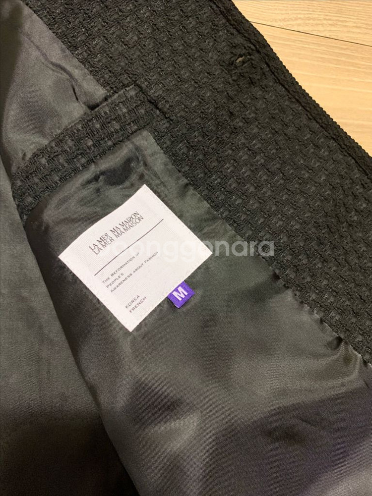 라멀마메종 트위드 자켓 블랙 M사이즈 팝니다--7