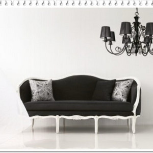 프렌치스타일 앤틱 소파 원목프레임+패브릭쿠션