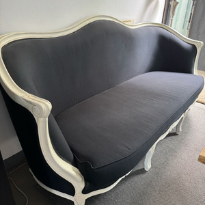 프렌치스타일 앤틱 소파 원목프레임+패브릭쿠션