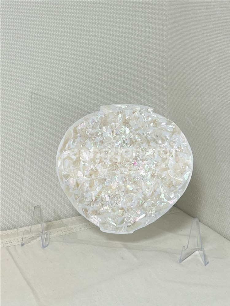 달항아리 자개 반짝이는 투명 그림 액자--0