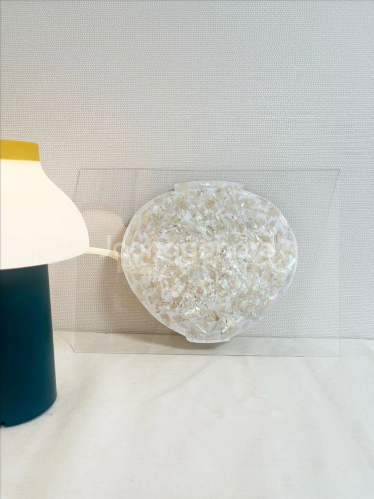 달항아리 자개 반짝이는 투명 그림 액자--2