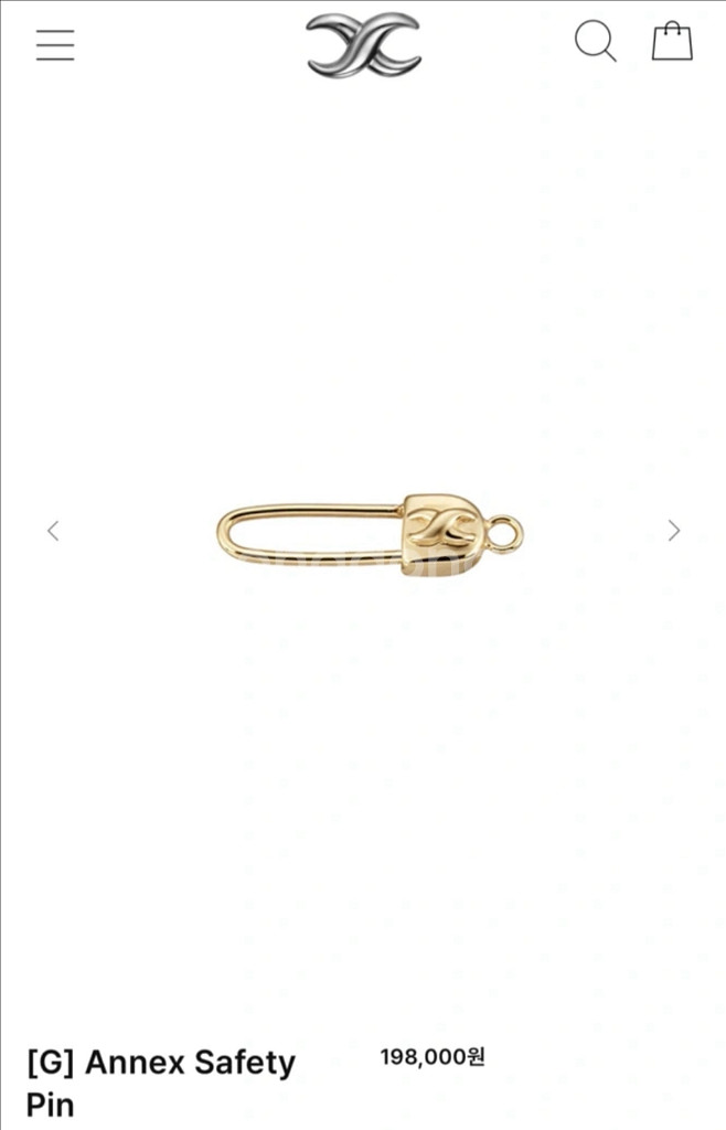 에스실 annex safety pin 안전핀 팬던트--0