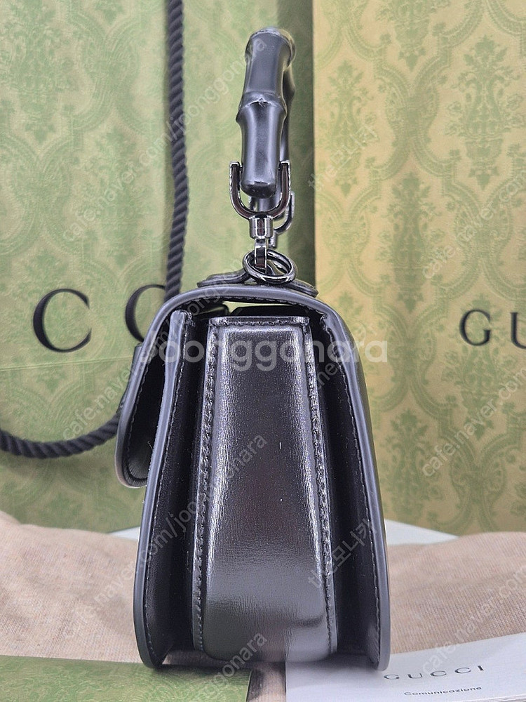 구찌 뱀부 1947 미니 토트, 크로스백 블랙 (정--4