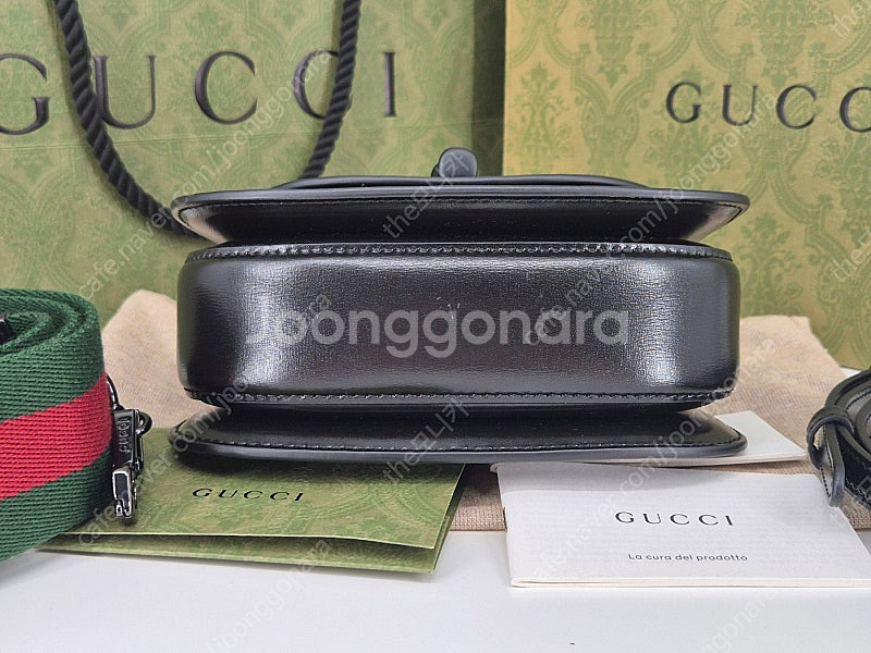 구찌 뱀부 1947 미니 토트, 크로스백 블랙 (정--6