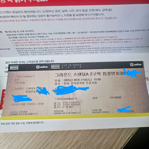뮤즈 내한 스탠딩 3900번대 정가양도