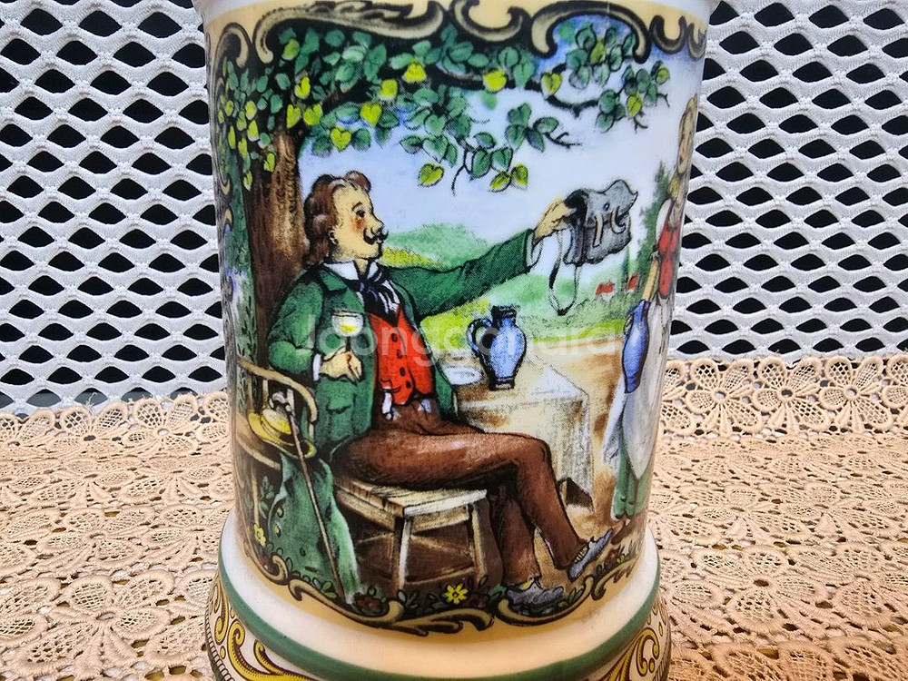 독일 BMF 앤틱 주석 맥주잔 2점.--2