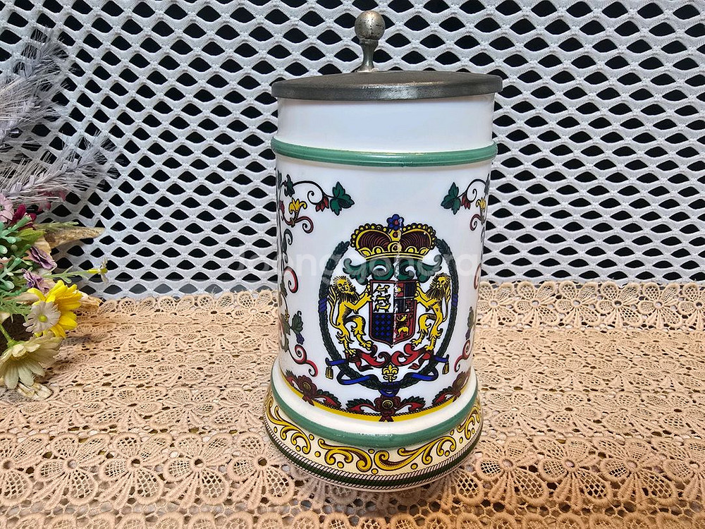 독일 BMF 앤틱 주석 맥주잔 2점.--4