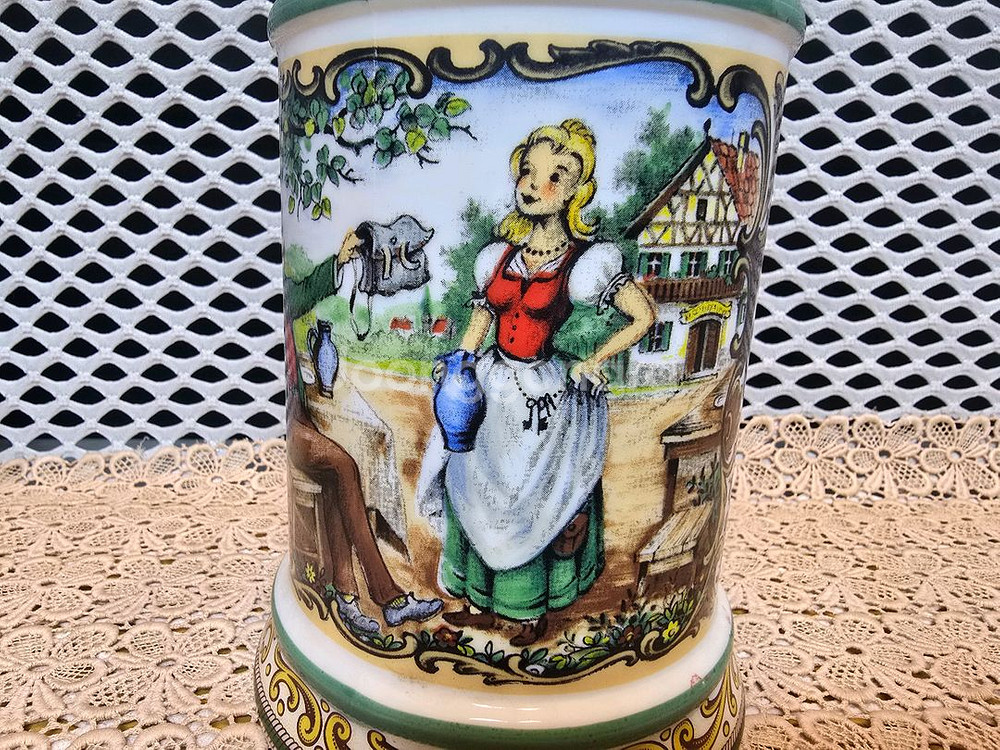 독일 BMF 앤틱 주석 맥주잔 2점.--3