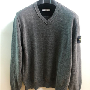 09AW 스톤아일랜드 브이넥 니트 M 그레이