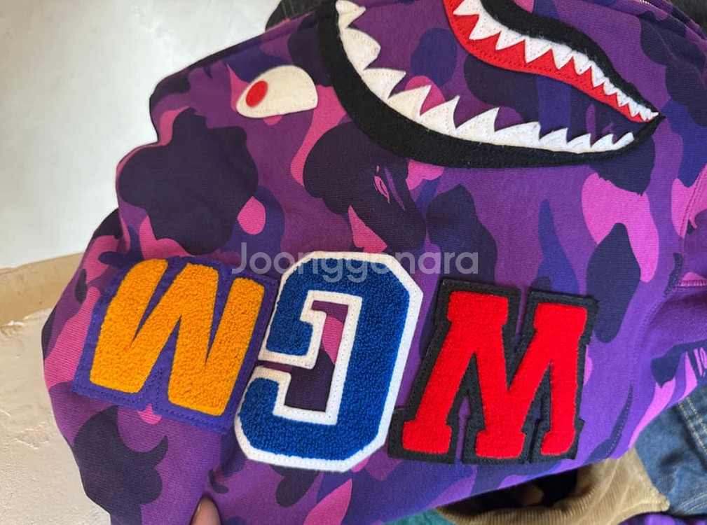 베이프 샤크후드 퍼플 L (정품)--6