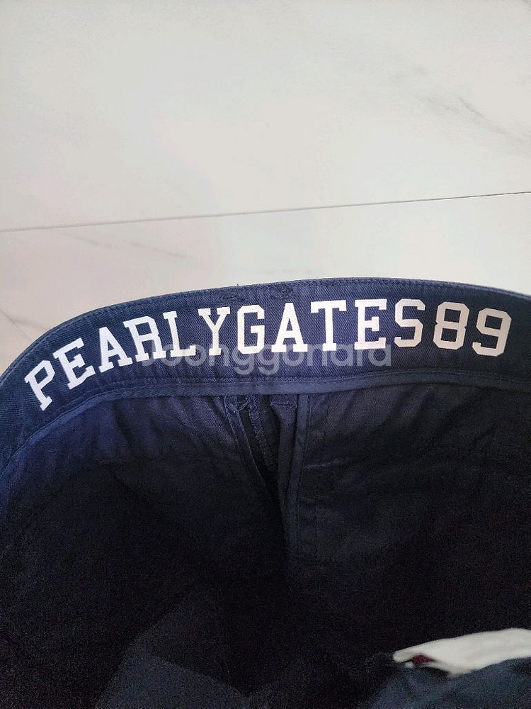 PEARLY GATES 여성 네이비 반바지--2