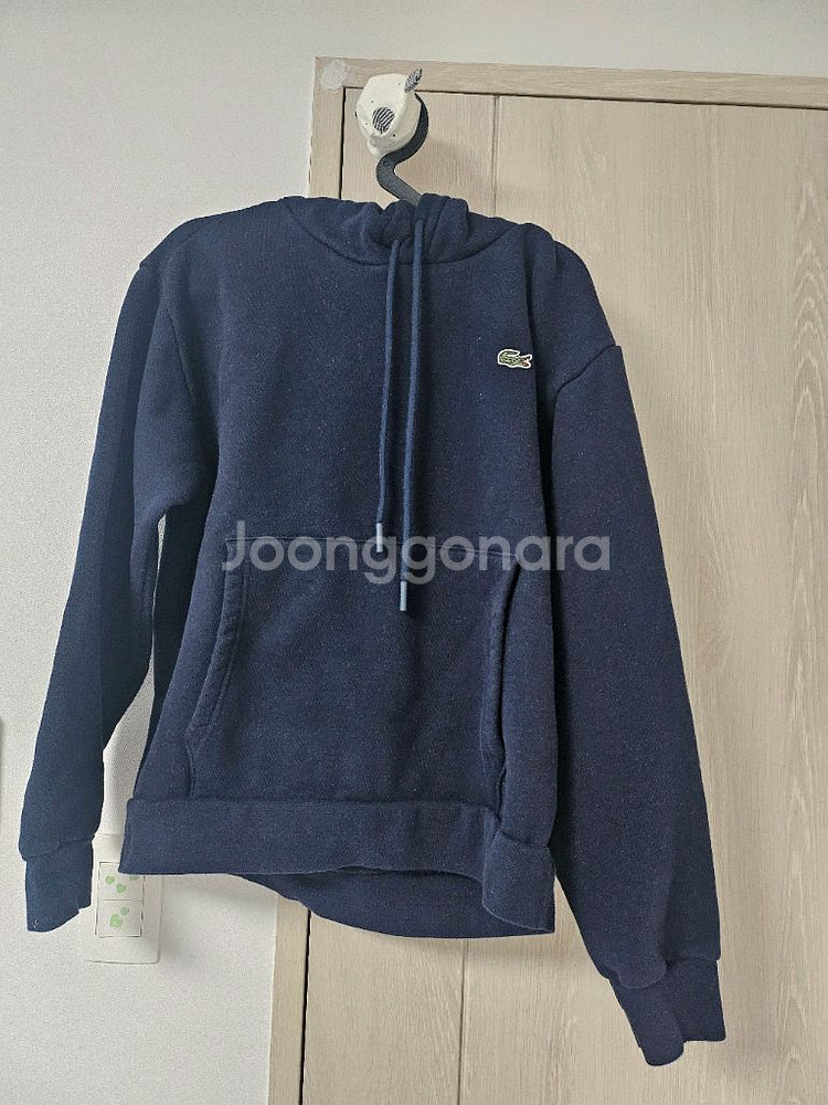 라코스테 네이비 후드티--0