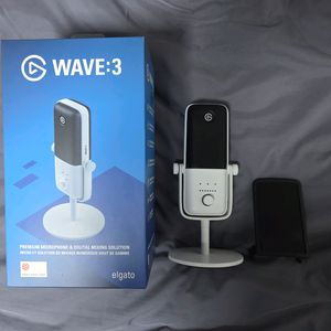 엘가토 웨이브3 화이트 콘덴서마이크 + 팝필터
