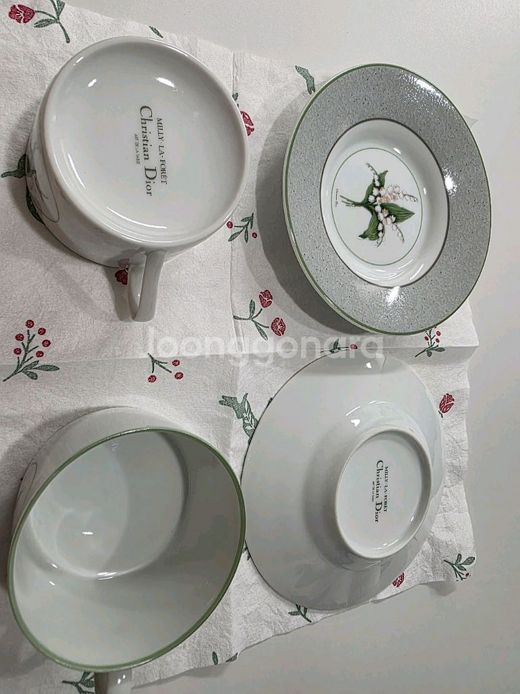 크리스찬 디올 소서 빈티지 찻잔 급처--3