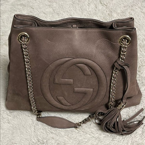 GUCCI 구찌 소호 테슬 숄더백 토프 브라운