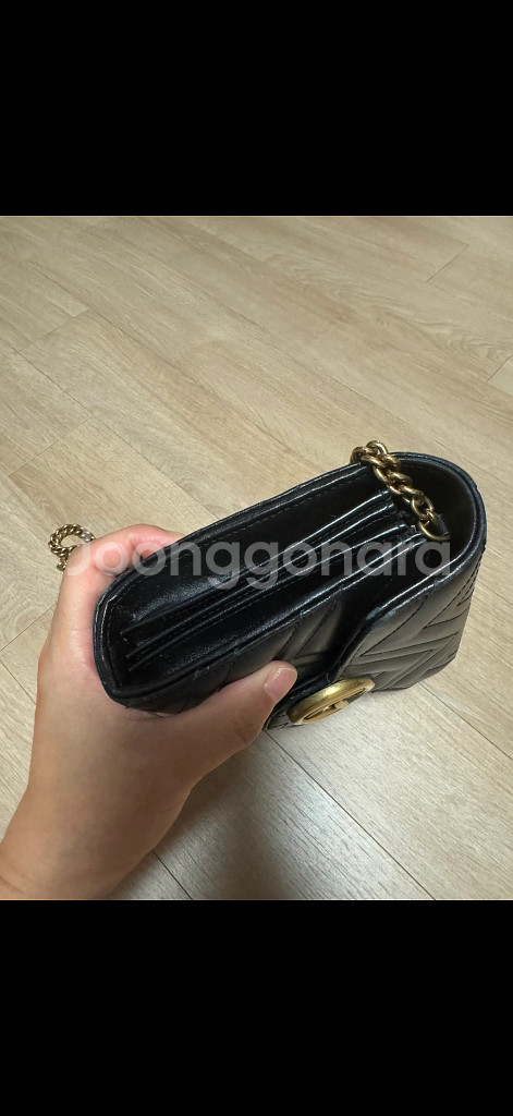 구찌 마몽미니체인백 블랙--4