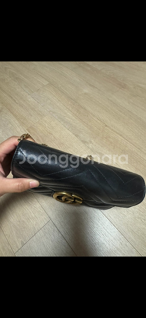 구찌 마몽미니체인백 블랙--3